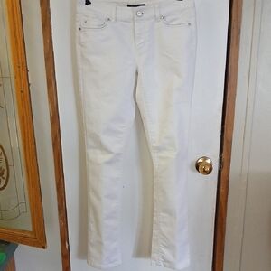 White House Black Market Women's Cream Skinny Jeans